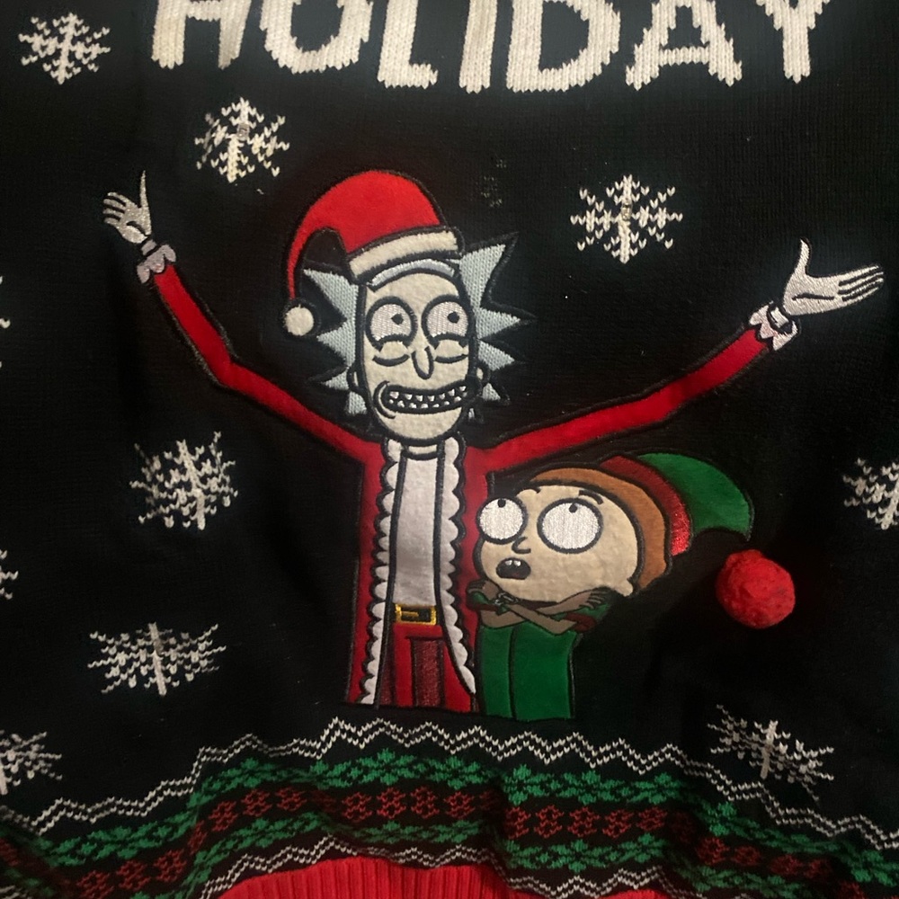 Festive Black and Red Holiday Sweater